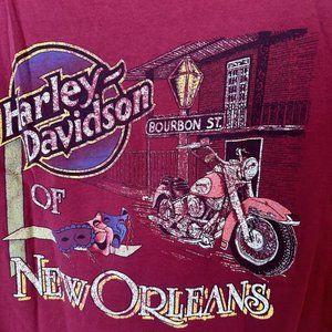 Harley T Shirt New Orleans Mens XL Tee short sleeve Hanes Beefy‎